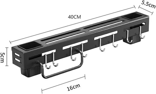 Wall Mounted Magnetic Knife Holder & Cutlery Organizer